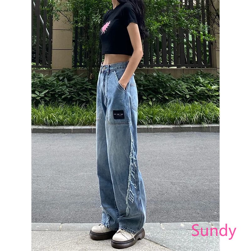 Quần ống rộng Lưng Cao Thời Trang Xuân Thu Cho Bé Gái