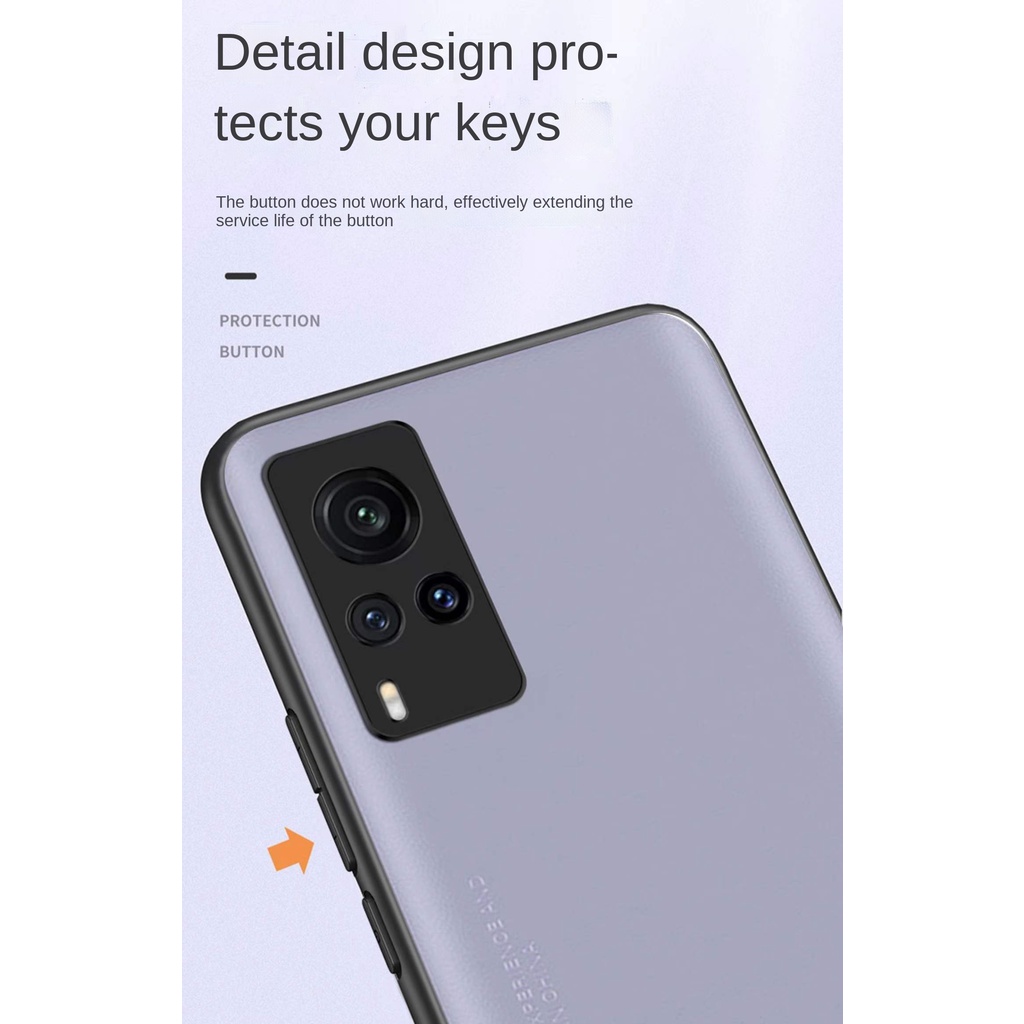 Ốp Điện Thoại Cạnh Mềm Màu Trơn Chống Sốc Cho Vivo X60 Pro X60 Pro+ X50 Pro X50 Pro+