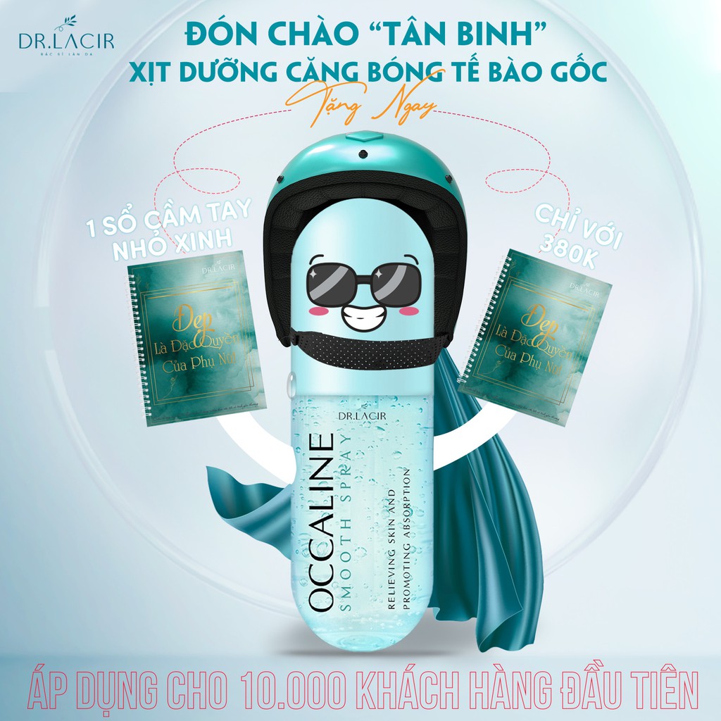 Xịt Khoáng Dưỡng Tế Bào Gốc Drlacir,Chai 130ml,chăm sóc da,tăng sinh collagen,giúp đàn hồi da,co nhỏ lỗ chân lông