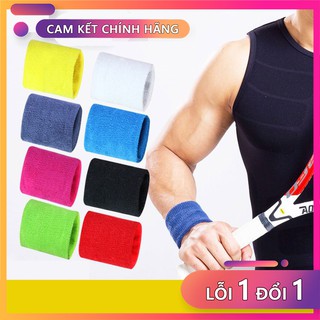 CUỐN CỔ TAY thấm mồ hôi chơi thể thao, Băng cuốn thấm mồ hôi chính hãng 2 màu đen/xanh, thương hiệu Boer (1 chiếc)