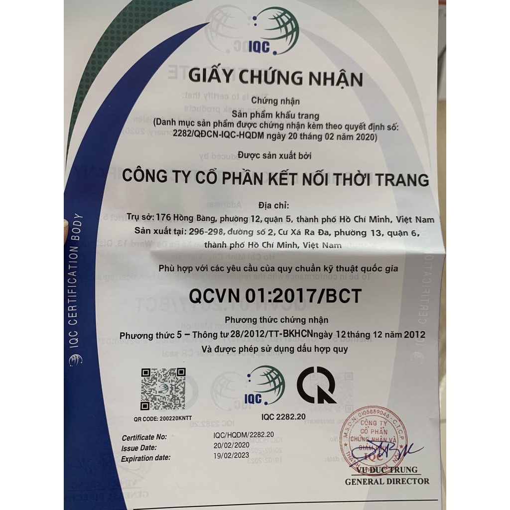 Khẩu trang Vải Trẻ em Kháng Khuẩn Chống tia UV Dùng 30 Lần