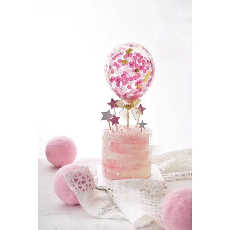 Phụ kiện trang trí bánh kem kèm hộp giấy