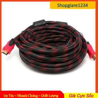 Cáp HDMI 10m/ 15m/ 20m Bọc Dù (Cáp HDMI Cao cấp kết nối Tivi tiêu chuẩn Full HD)