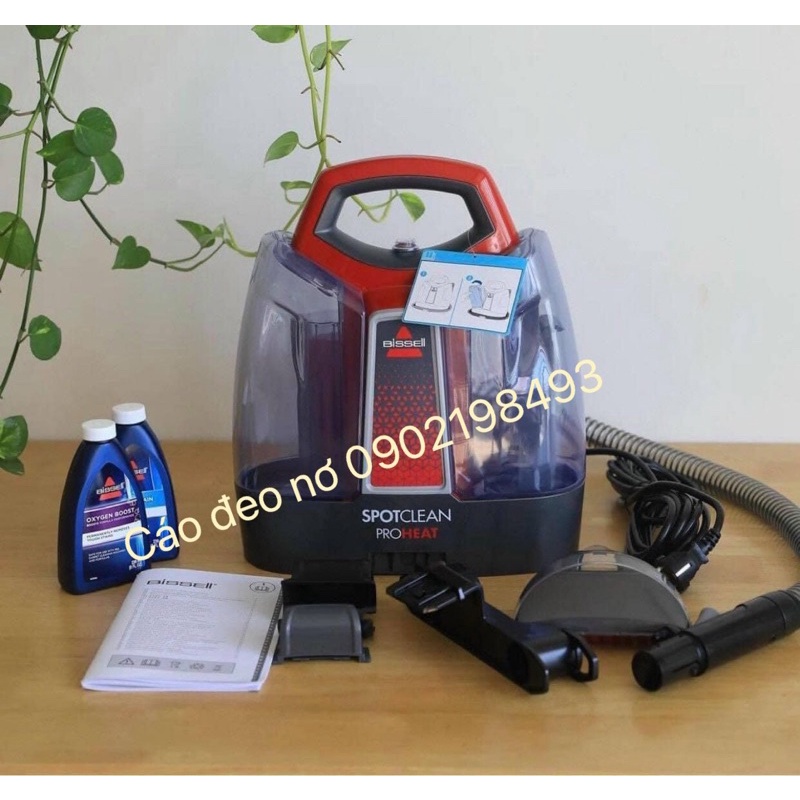 CHÍNH HÃNG-Hàng sẵn- MÁY GIẶT THẢM BISSELL SPOTCLEAN Pro Heat -Model 3698 DIỆT KHUẨN- MỚI 100% Cáo đeo nơ -