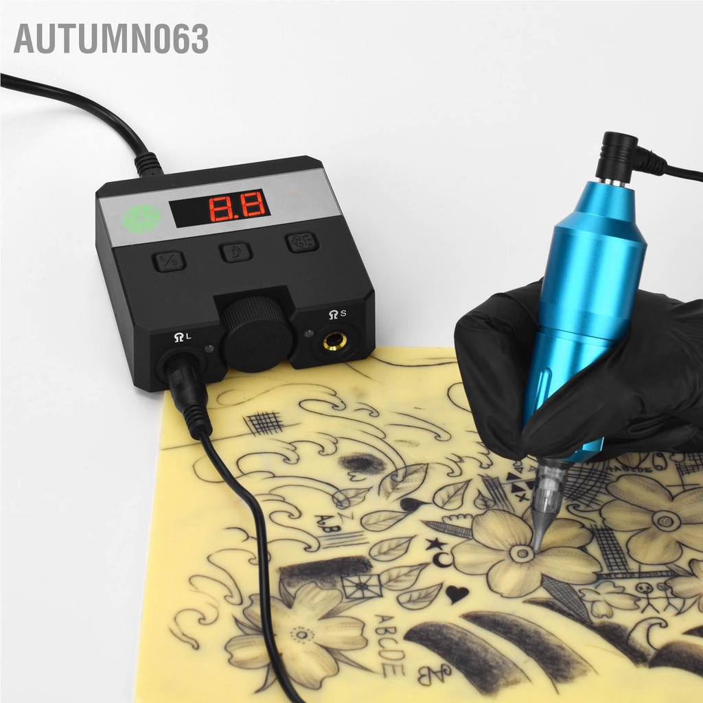 Autumn063 Hình xăm kỹ thuật số Nguồn điện Cung cấp áp cao Liner Shader Điện có thể điều chỉnh được cung hình LED đen phổ biến 100‑240V