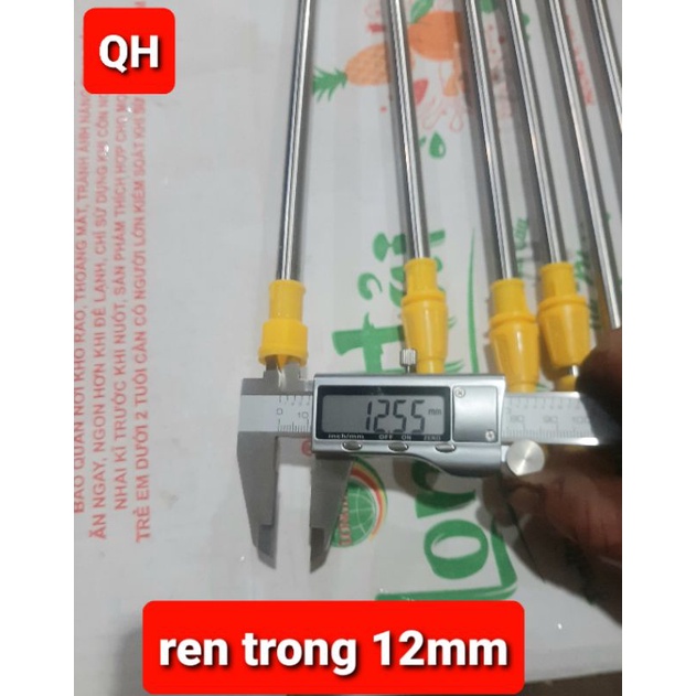 Cần tưới cây, phun phân bón inox dài 60cm - Kéo dài ra 120cm dùng cho bình phun  xịt tự động