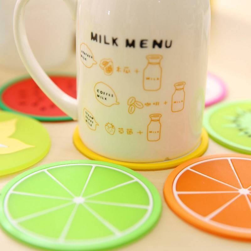 Bộ 6 đế lót ly hình tròn nhiều họa tiết