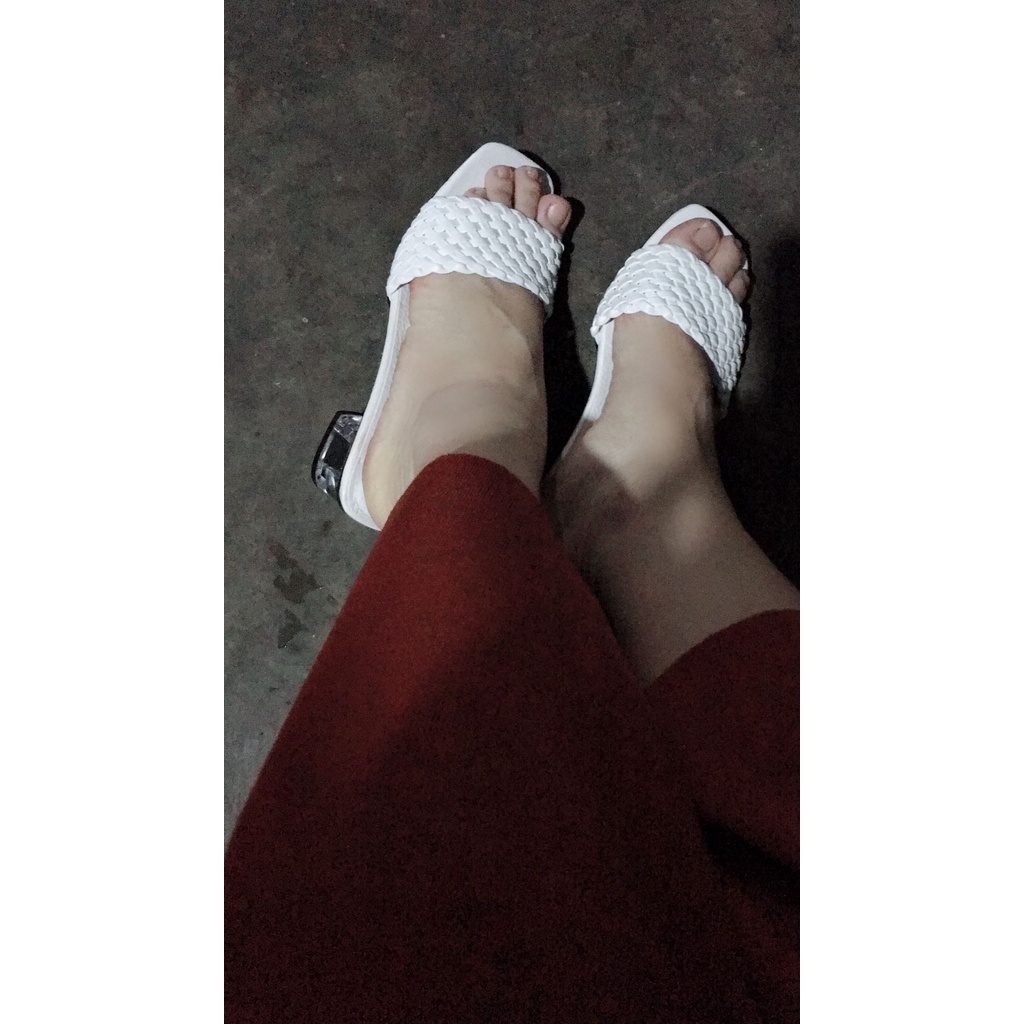 Dép quai đan gót mika 3cam, Sandal nữ quai đan cao cấp sang chảnh cực xinh M6