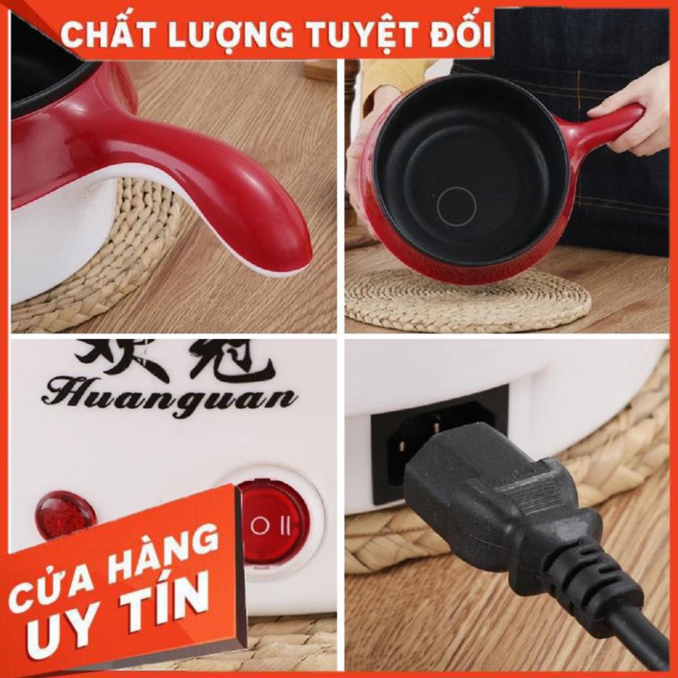 [Hàng Chất Lượng] Nồi lẩu điện đa năng chống dính có Tay cầm và Xửng hấp 18cm M15004