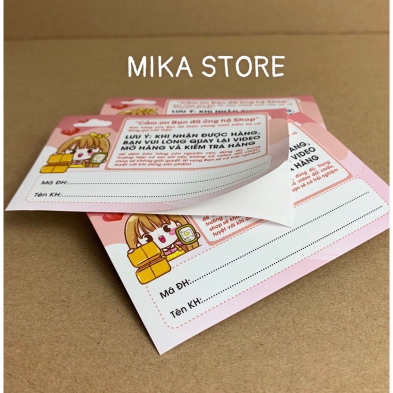 Combo 100 Tem Dán “ Quay Video Kiểm Tra Hàng”, Tem Dán Ghi Mã Đơn