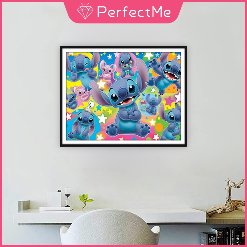 Bộ Tranh Đính Đá 5d Họa Tiết Hoạt Hình Độc Đáo Kích Thước 50x40cm DIY Dùng Trang Trí Nhà Cửa