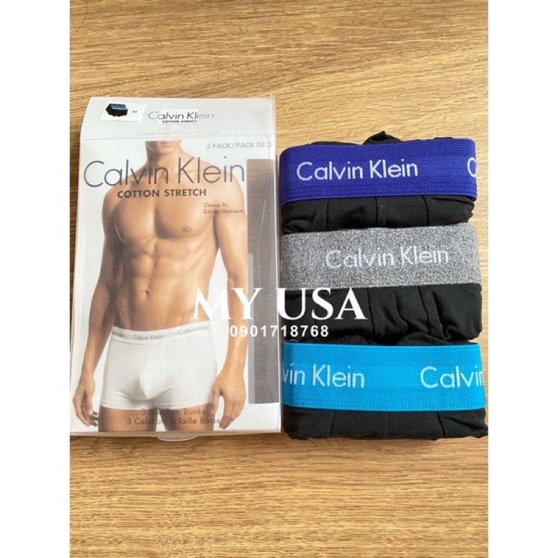 Quần lót nam Ck từ Mỹ ❤️ Quần lót nam Calvin Klein Cotton Stretch Boxer Briefs