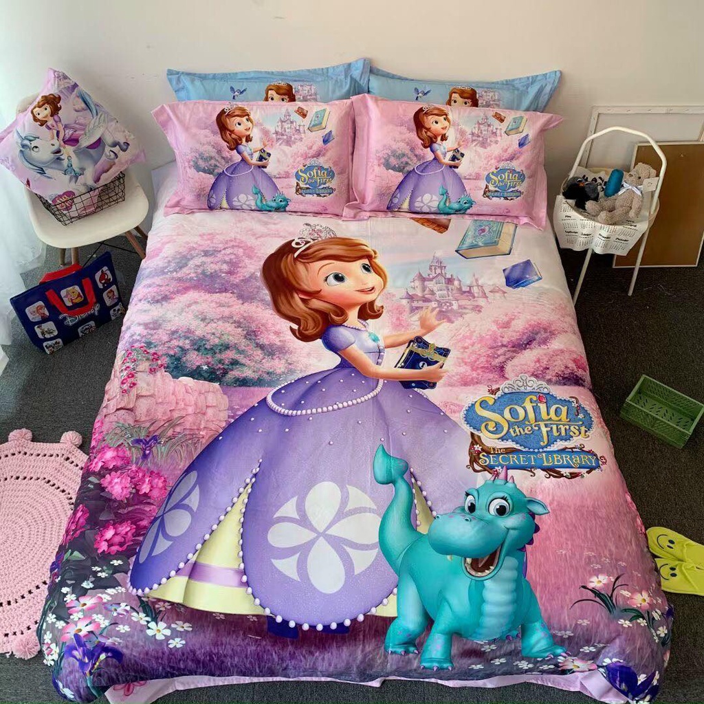 [HÀNG NHẬP] SET COTTON HOẠT HÌNH DISNEY BÉ GÁI - FULLSIZE