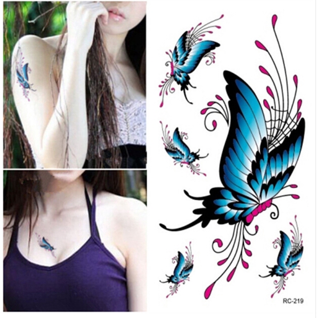 [Hàng mới về] Hình xăm dán tạm thời chống nước hình bướm quyến rũ