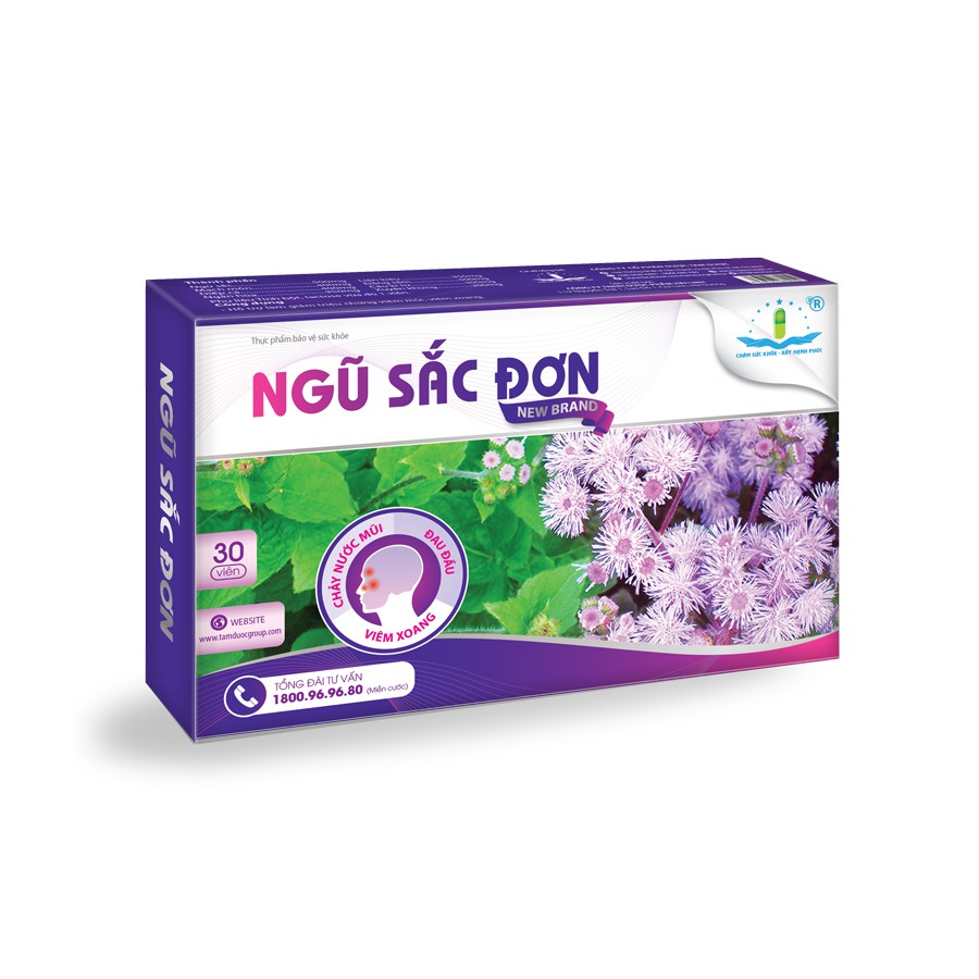 Bộ Sản Phẩm Giảm Viêm Xoang Viêm Mũi Dị Ứng(Ngũ Sắc Đơn 30 viên + Chai Xịt Ngũ Sắc Spray 50ml)