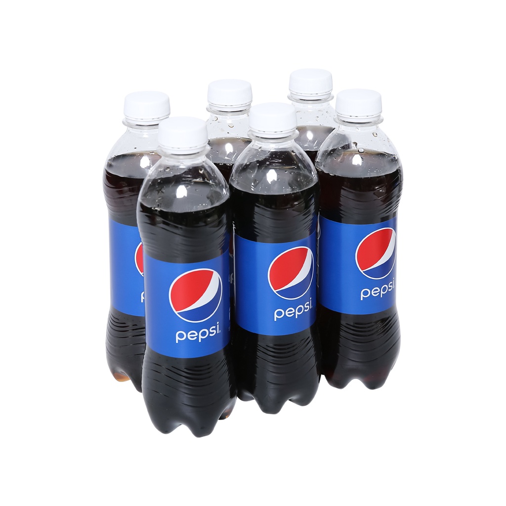 Lốc 06 Chai x 390ml Nước ngot có ga Pepsi Cola (Date mới nhất)