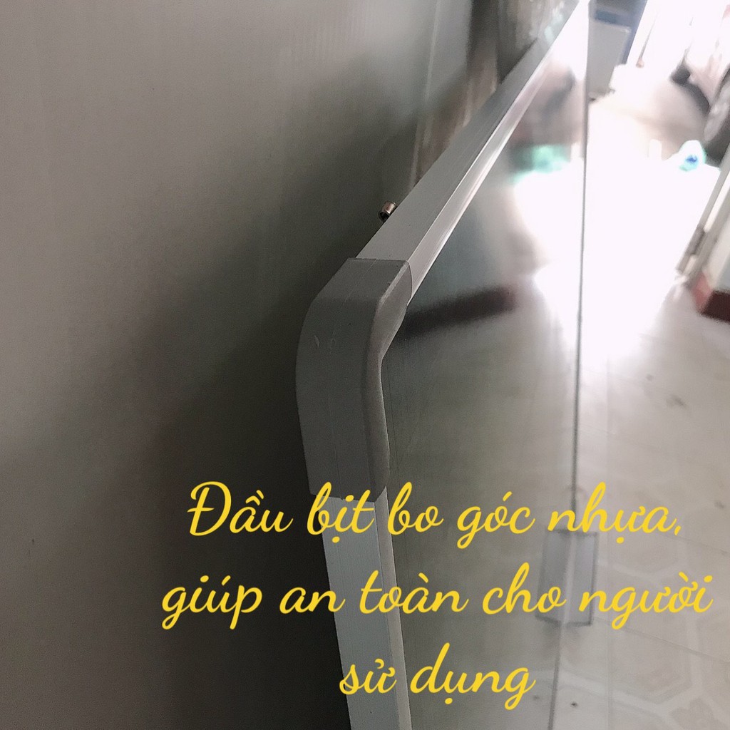 Bảng xanh viết phấn, chống lóa, chống mỏi mắt, KT:1mx1m2 [ Tặng kèm 1 hộp phấn, 1 bông lau và 6 viên nam châm ]