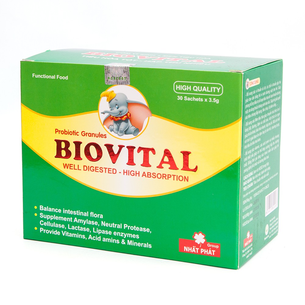 Cốm vi sinh Biovital - bổ sung vi khuẩn có lợi, giúp cân bằng hệ vi sinh đường ruột, giảm rối loạn tiêu hóa
