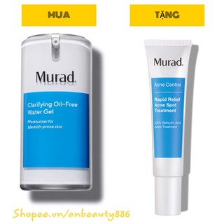 [KHUYẾN MÃI] Mua Gel dưỡng cách ly vi khuẩn Murad Clarifying Oil-Free Water Gel TẶNG Gel giảm mụn 4 giờ Murad