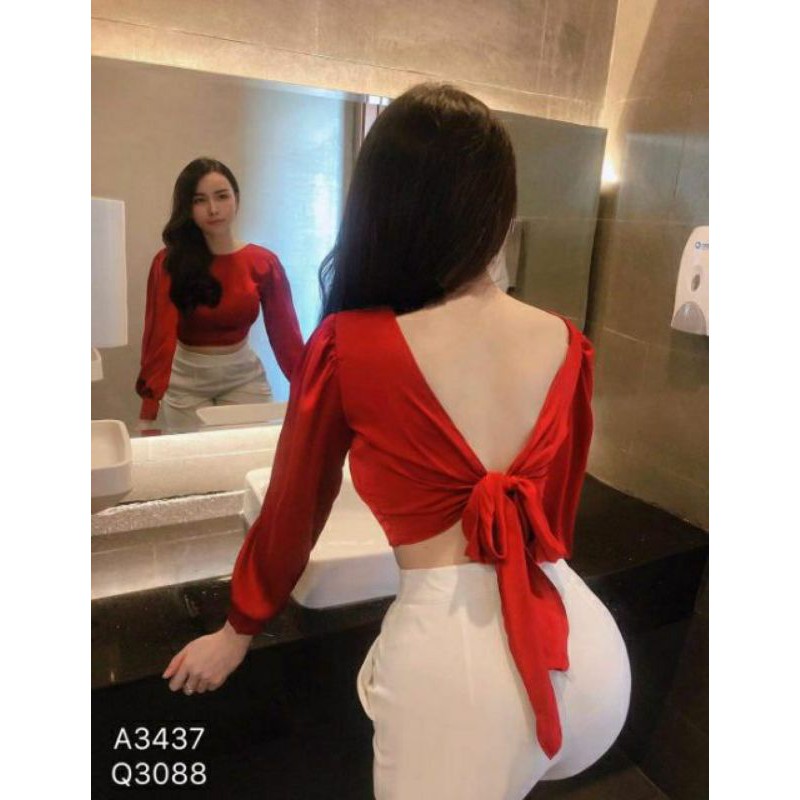 Áo lụa cột nơ sau | BigBuy360 - bigbuy360.vn