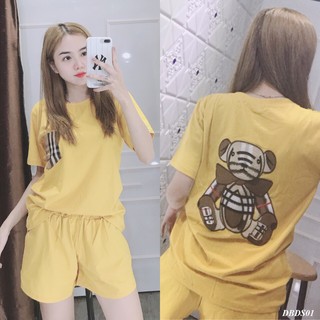 [ BÁN CHẠY] ĐỒ BỘ MẶC NHÀ QUẦN ĐÙI ÁO PHỐI TÚI SIÊU XINH FORM RỘNG DỄ MẶC - DBDS01
