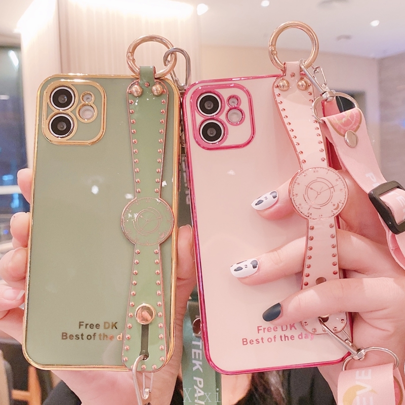 Ốp Lưng Họa Tiết Đồng Hồ Kèm Dây Đeo Tay Cho Oppo Reno 5z 5pro 4z 4 3 2f A12 A12E A7 A5S A3S | BigBuy360 - bigbuy360.vn