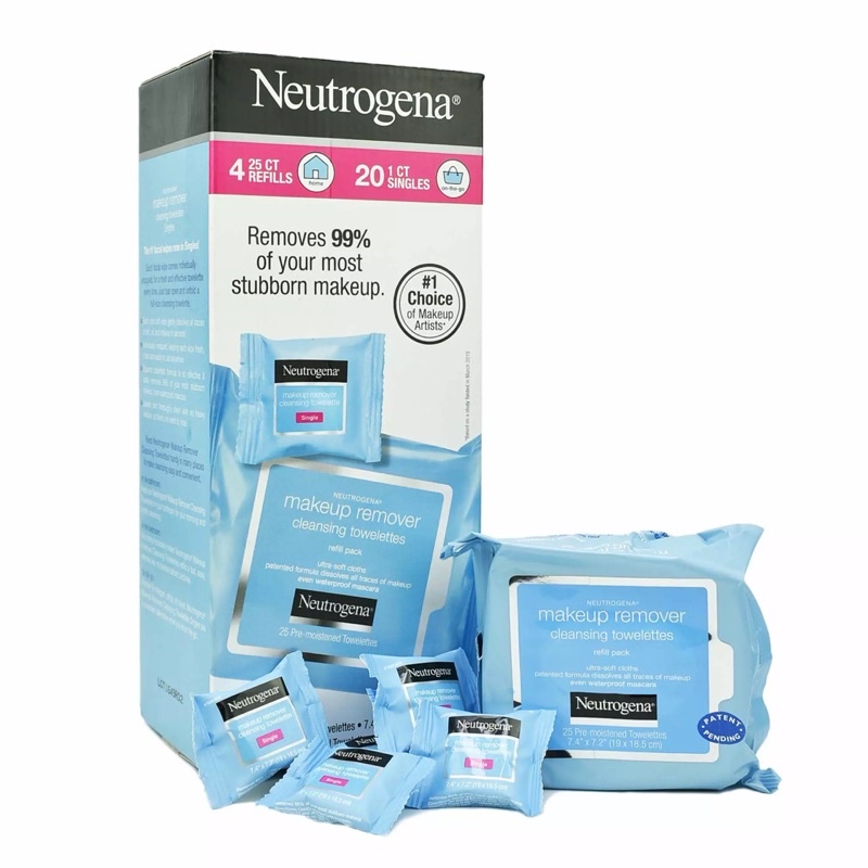 Khăn ướt tẩy trang Neutrogena Make Up Remover 💧
