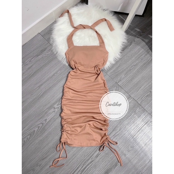 Đầm body dây rút hở lưng-alohashop91