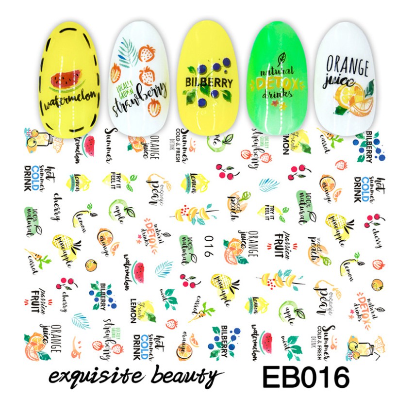 Sticker hoa quả mùa hè xinh xắn