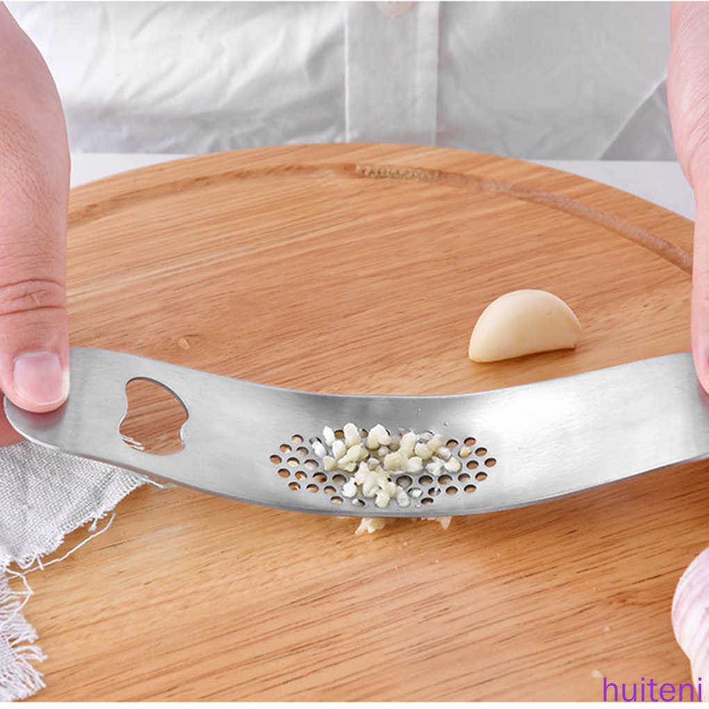 Dụng cụ nghiền tỏi/thực phẩm 2 trong 1 bằng thép không gỉ tiện dụng