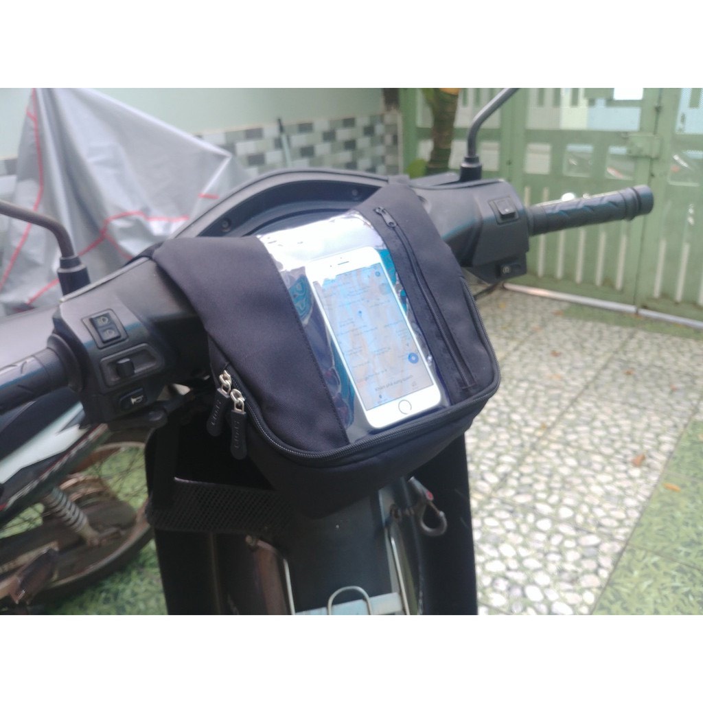 Túi Grab Gắn Đầu Xe Máy Chạy Ship sử dụng ngoài trời Xem Google Map, Chứa Đồ cực tiện lợiwbs