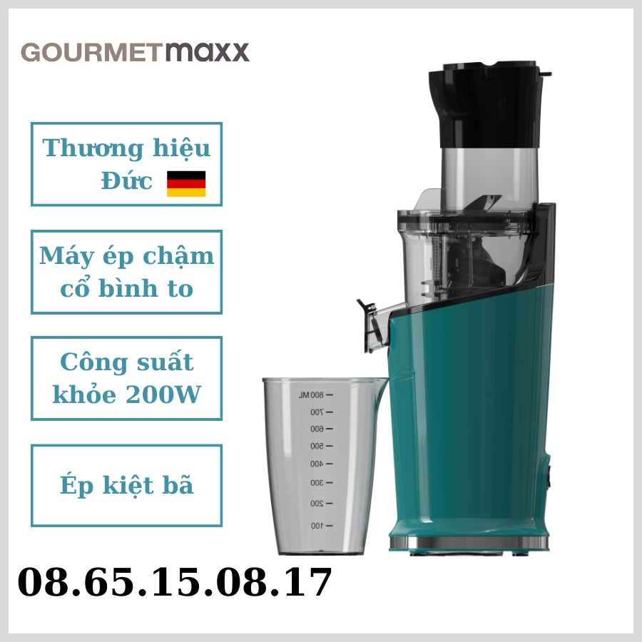 (Hàng Đức) Máy ép hoa quả tốc độ chậm GOURMETMAXX 200W