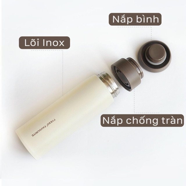 Bình giữ nhiệt Inox màu Pastel 500ml Chia.er