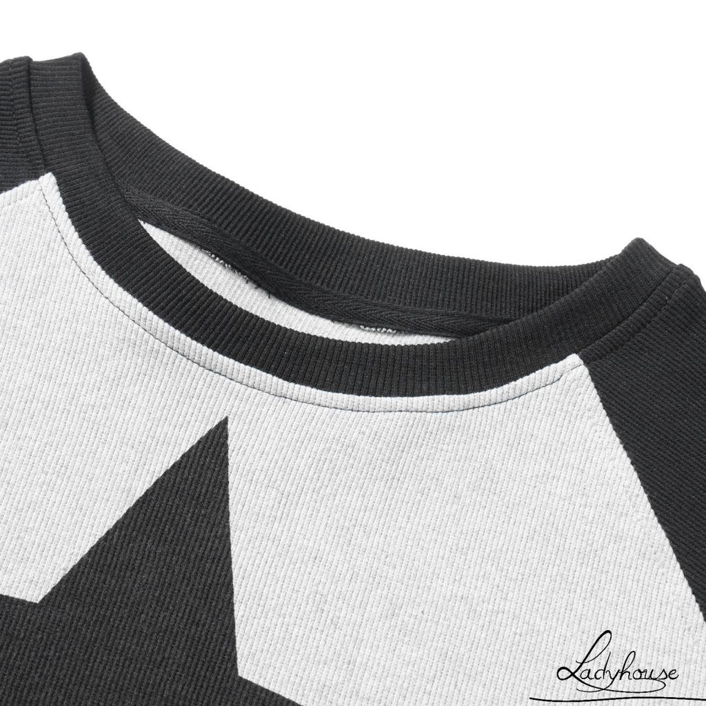 Áo Thun T-shirt Tay Dài Cổ Tròn In Hình Ngôi Sao Dành Cho Nữ