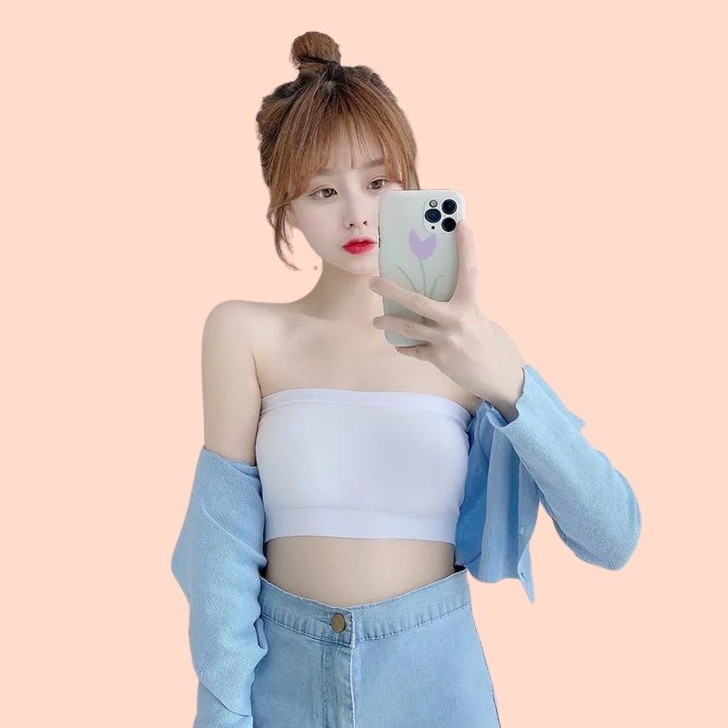 Áo Bra Ống Không Dây, Áo Lót Học Xinh Cotton - 0123