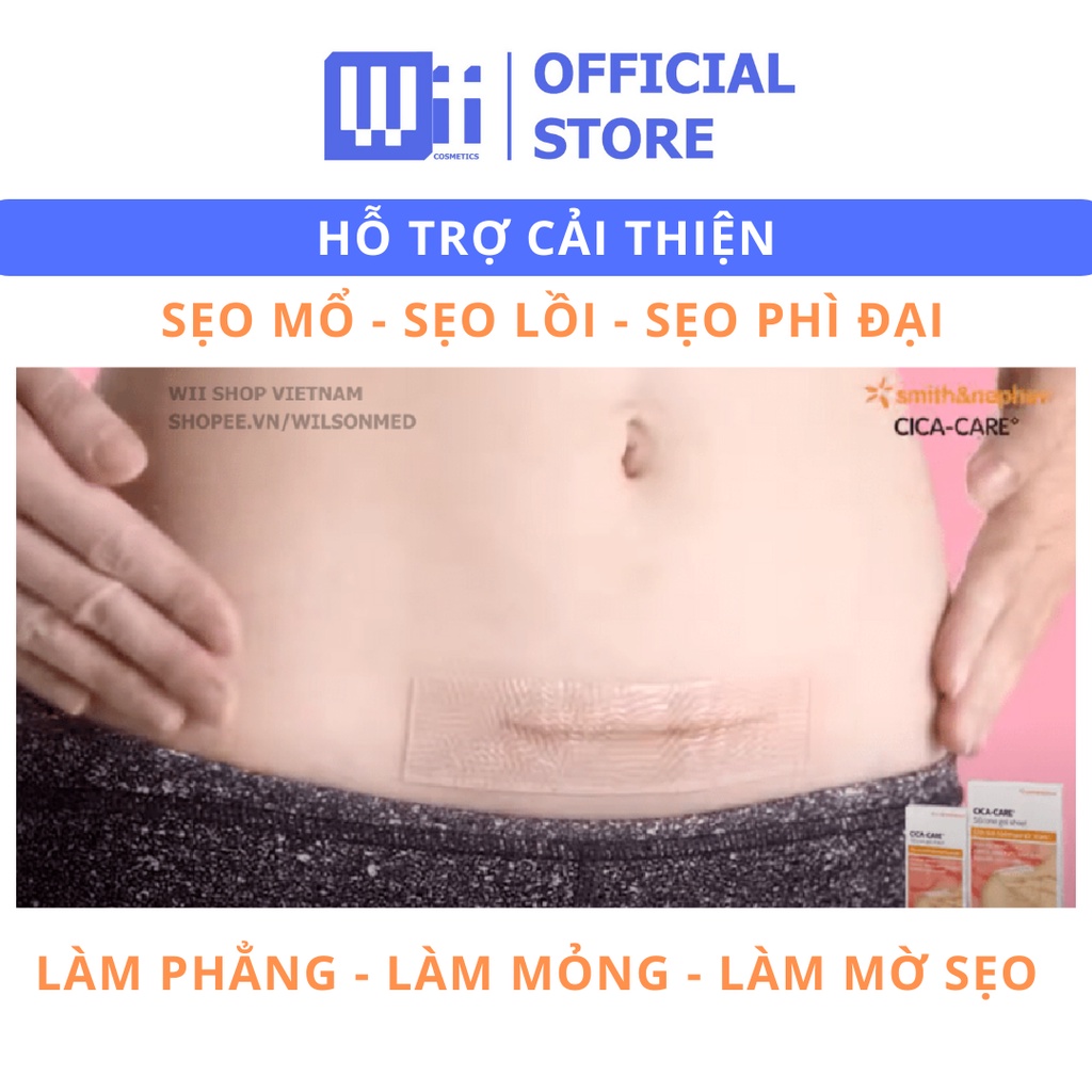 Tấm dán ép sẹo lồi CICA CARE (SMITH &amp; NEWPHEW - UK) cải thiện sẹo lồi, sẹo mổ, sẹo phì đại 3x12cm, 6x12cm, 12x15cm