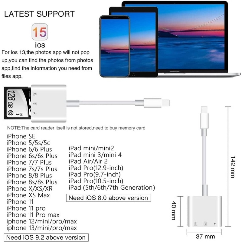 Đầu Đọc Thẻ Nhớ SD / micro SD Cho Điện Thoại / i-Pad / SD