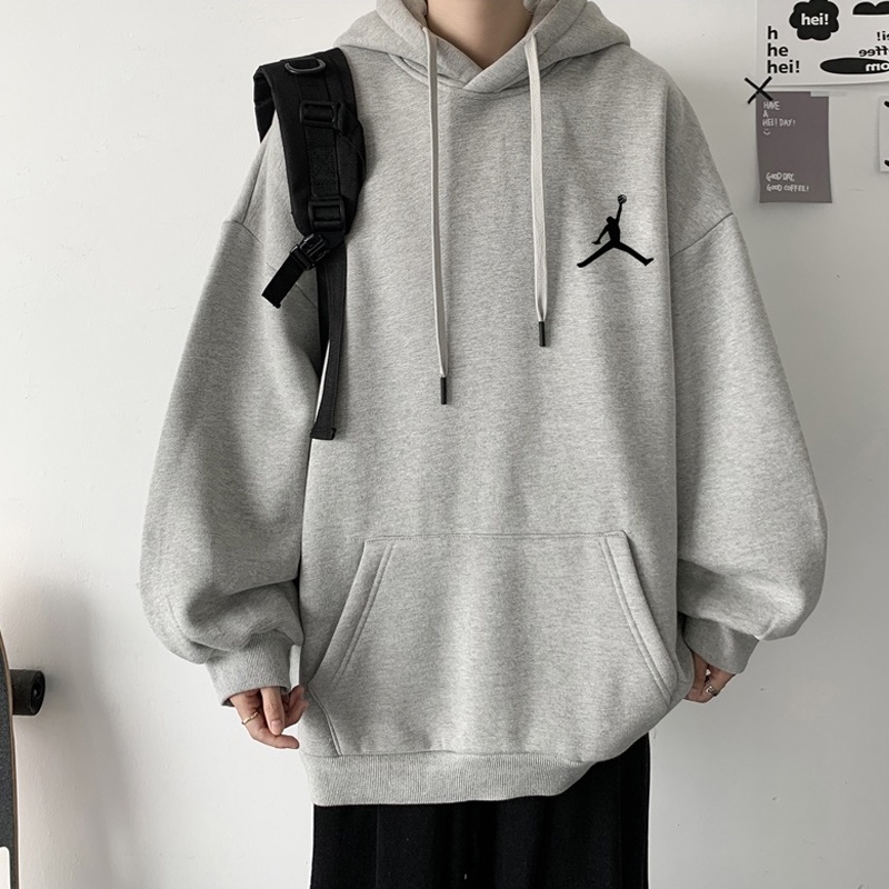 Áo Hoodie dài tay màu sắc đơn giản thoải mái cho nam size M-3XL