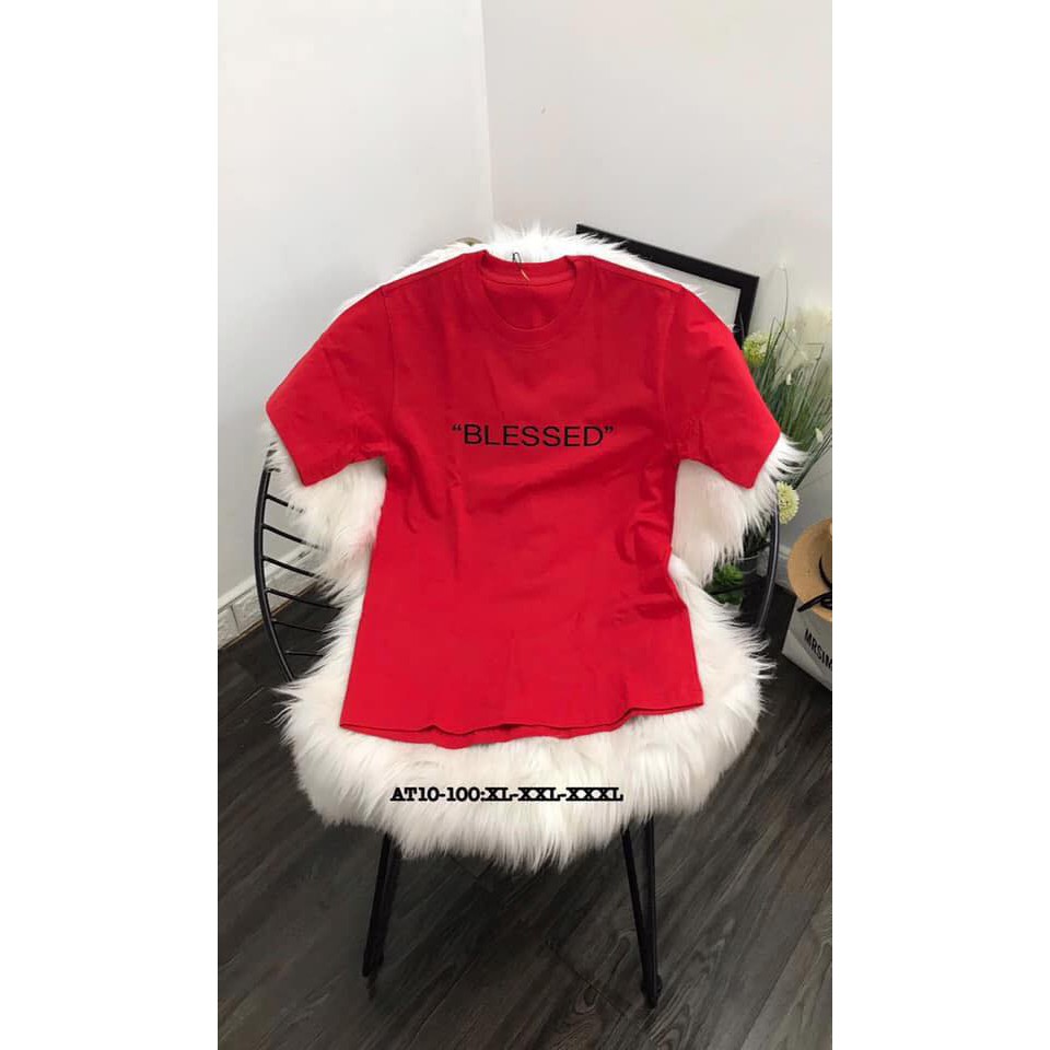 ÁO THUN COTTON NỮ THIÊU CHỮ DỄ THƯƠNG-''BLESSED''