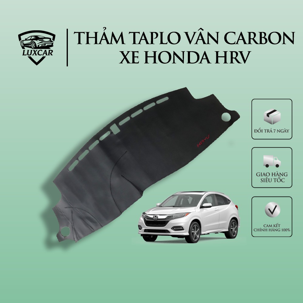 Thảm Taplo Da Carbon HONDA HRV - Chống nóng, bảo vệ Taplo LUXCAR