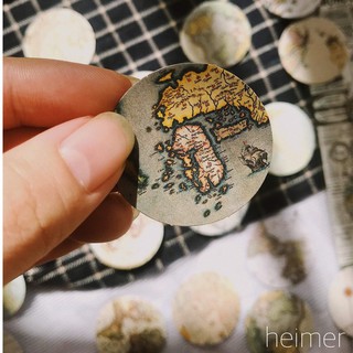 Set 46 miếng sticker địa lý vintage