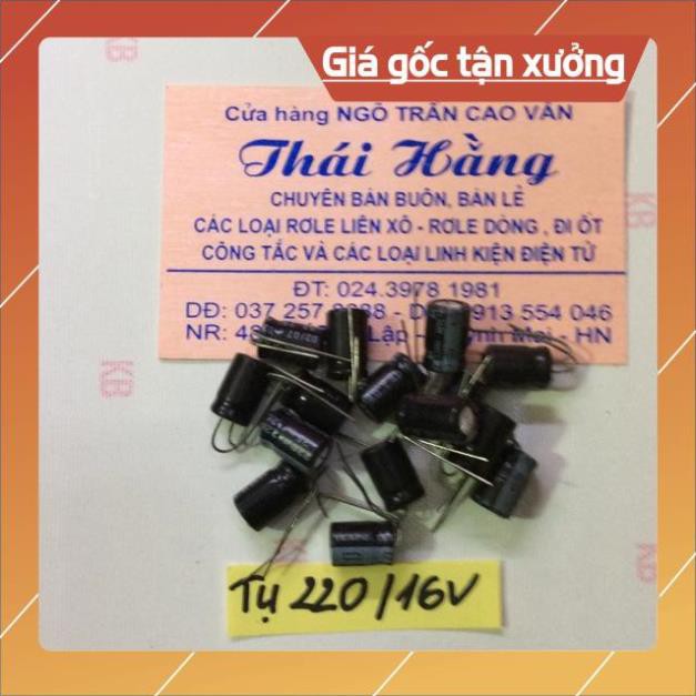 . Tụ hoá 220 M/16 v giá bán 100 chiếc ..