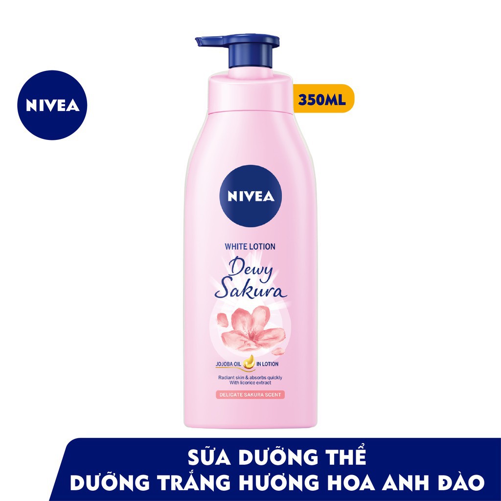 Sữa Dưỡng Thể Dưỡng Trắng Da Nivea Dewy Sakura 350ml - 85703