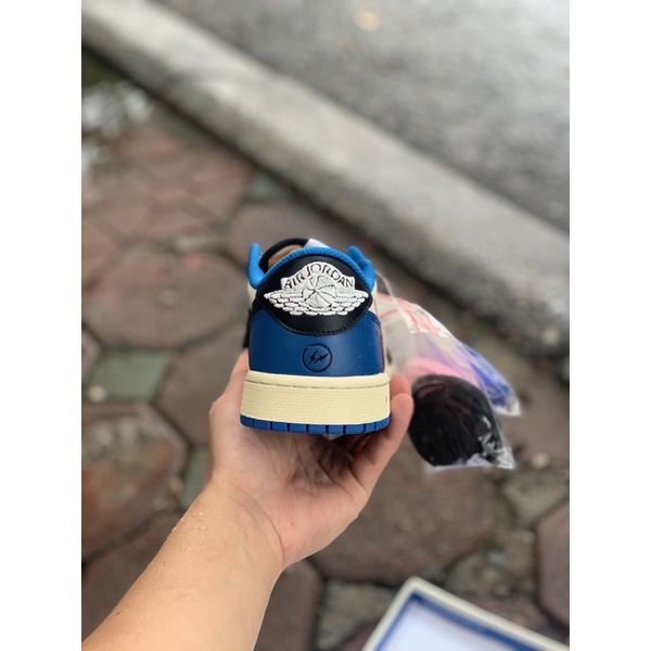 Giày JD cổ thấp xanh trắng travis fragment phiên bản cao cấp