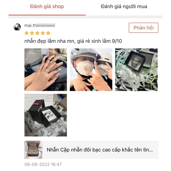 Nhẫn Cặp Đôi bạc khắc tên tình yêu nam nữ cao cấp NC015 - Trang Sức MINA JEWELRY