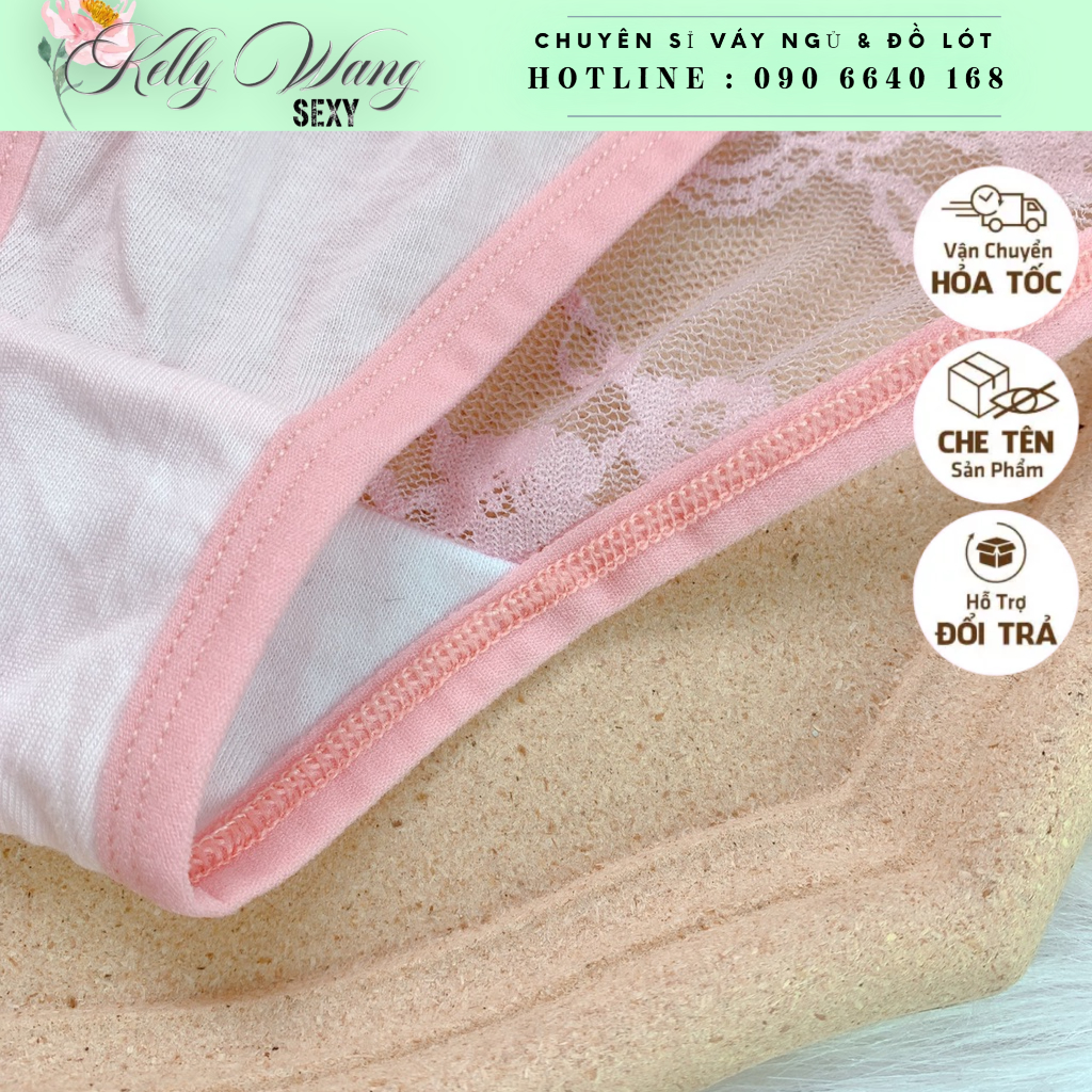 Q11.HCM -Quần lót ren lưới sexy TG008  thấm hút mồ hôi co giãn thoải mái - quần chíp nữ sexy - KELLY WANG