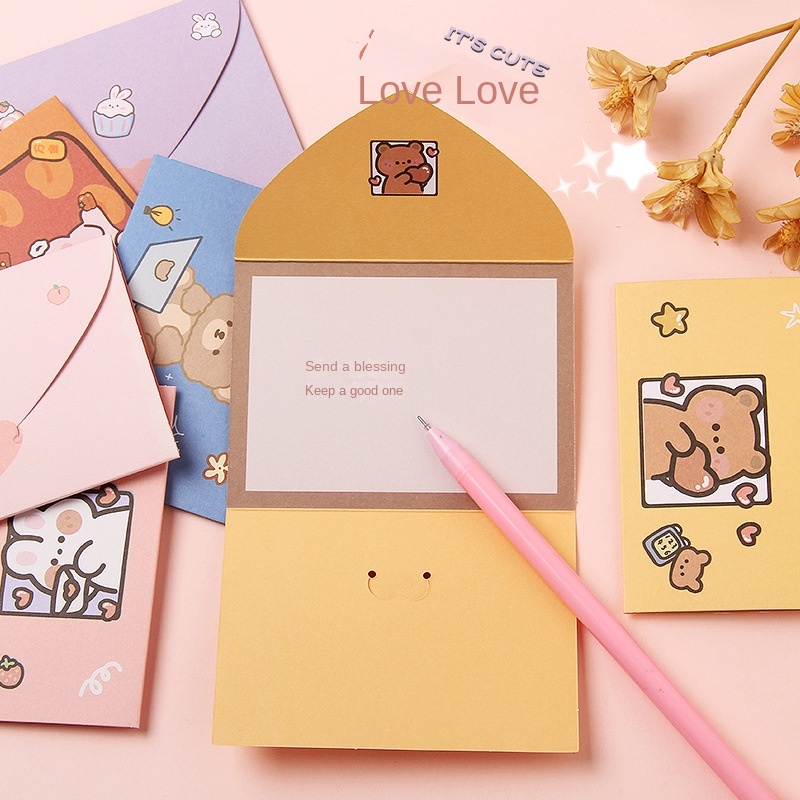 Thiệp Chúc Mừng Họa Tiết Hoạt Hình Xinh Xắn Thẻ