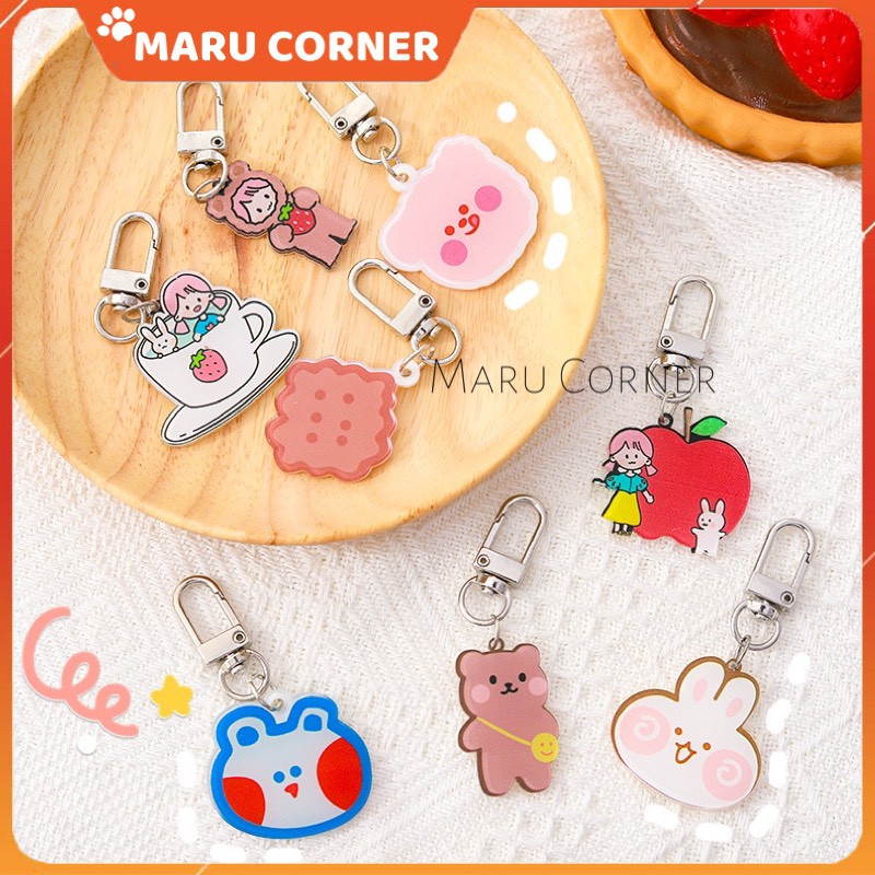 Móc khóa Cartoon Keychain phong cách Hàn Quốc vui nhộn cài Airpods