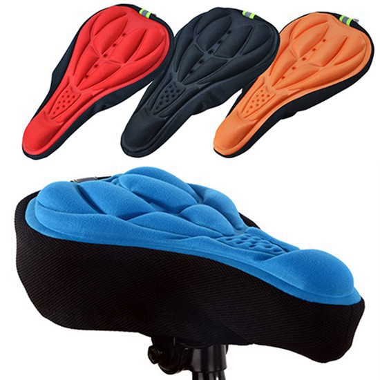 Mountain Bike Cycling Thickened Extra Comfort Ultra Soft Silicone 3D Gel Pad Cushion Cover Bicycle Saddle Seat 4 Colors