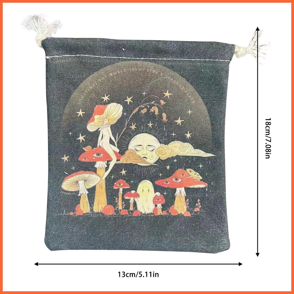 Túi Đựng Bài Tarot &amp; Túi Kẹo In Họa Tiết Nữ Thần Nấm